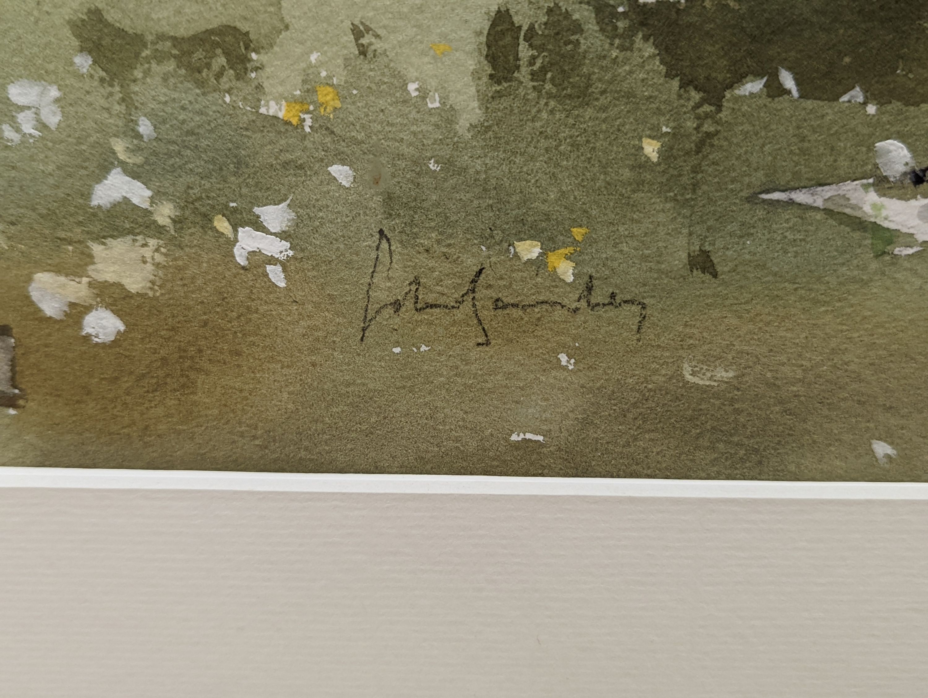 John Yardley (b.1933), watercolour, Lacock Abbey, signed, 33 x 44cm